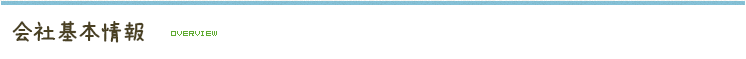 会社基本情報 overview